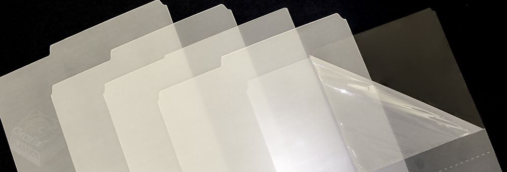 Image of surface protection film on clear plastic film